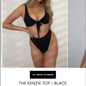 437 Swimwear Kenzie top and Aubrey bottoms in black